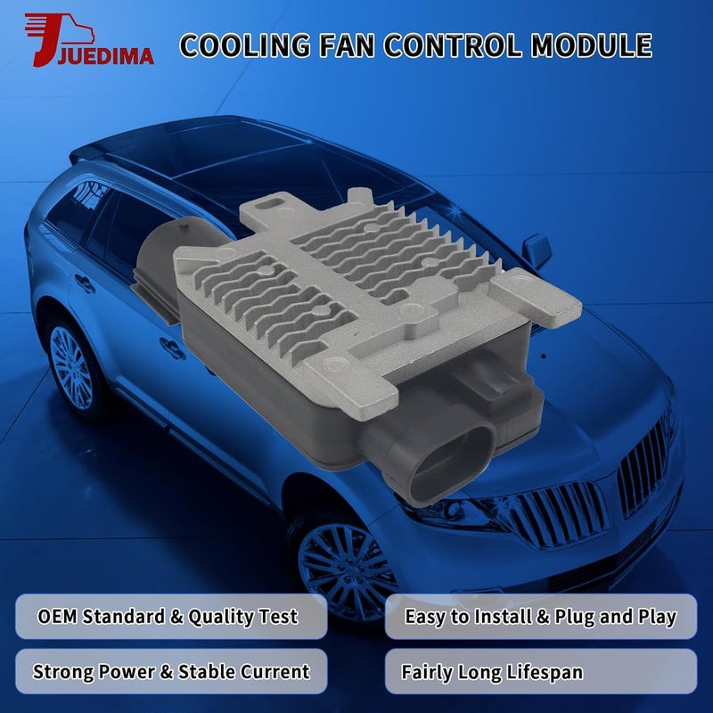 JUEDIMA Store Engine Cooling Fan Control Module Fits for 2006-2015 Flex 3.5L, Edge 2.0L 3.5L 3.7L, Crown Victoria 4.6L; MKX 3.5L 3.7L; Grand Marquis 4.6L Replaces 6W1Z-8B658-AC 6W1Z-8B658-AB 940002904 - Image 3